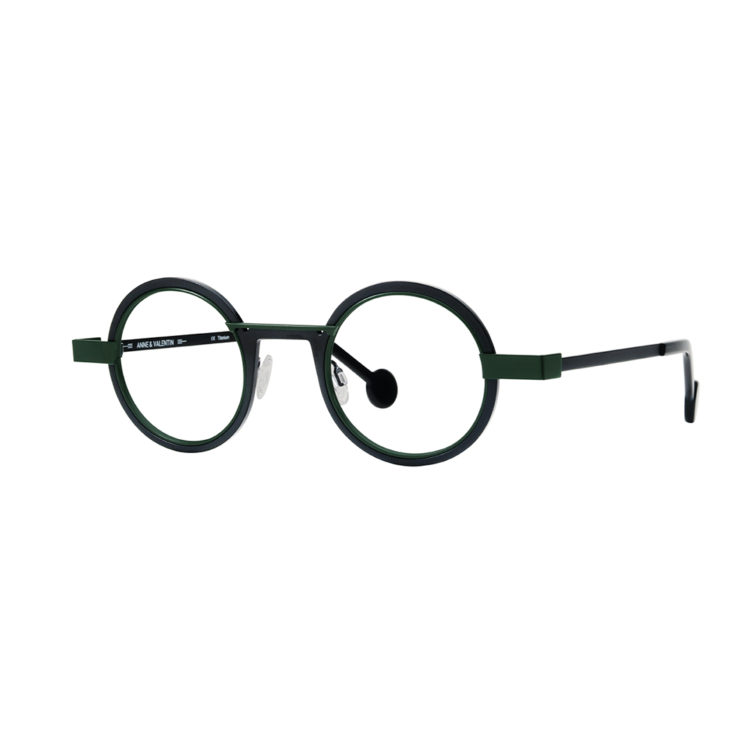 Round Black Anne Et Valentin glasses authentic frames