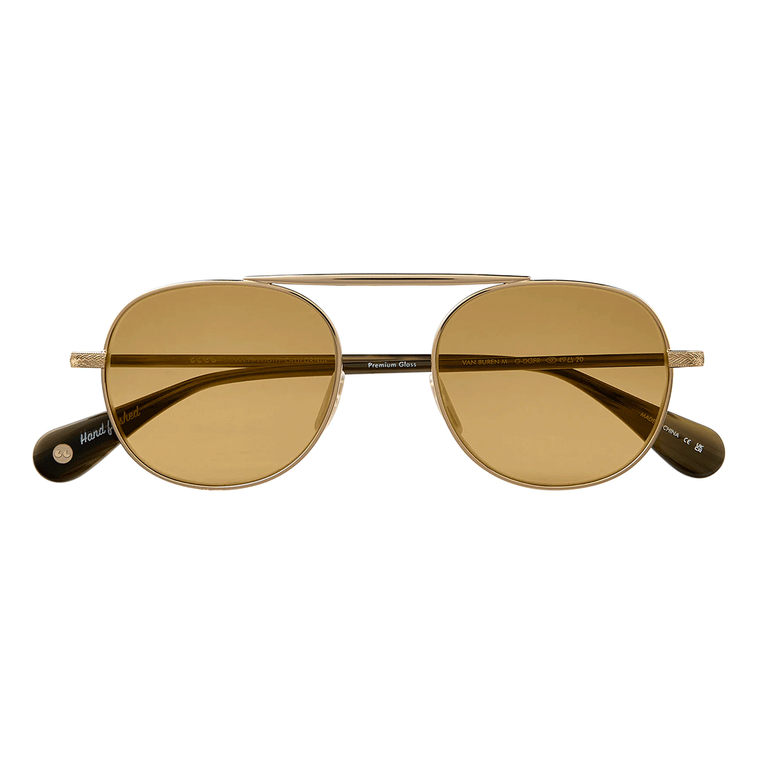 Garrett Leight Van Buren II Sun Gold-Douglas Fir – Beseen Optics