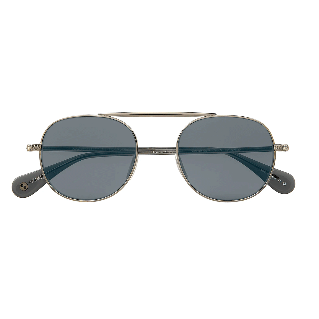 Garrett Leight Van Buren II Sun Silver Sea Grey – Beseen Optics