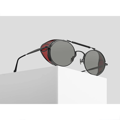 MATSUDA | 2809H-V2 | Brushed Ruthenium-Bordeaux