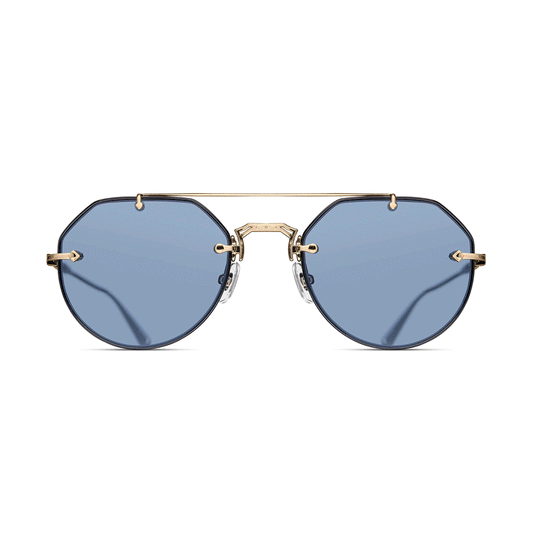 MATSUDA | M3121 | Black - Brushed Gold/Cobalt Blue